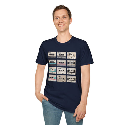 Cassette Tape Nostalgia T-Shirt — Vintage Audio Mix Design