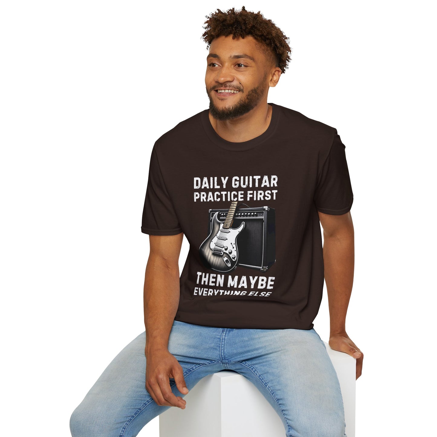 Daily Guitar Practice First T-Shirt — Rock Guitar & Amp Design