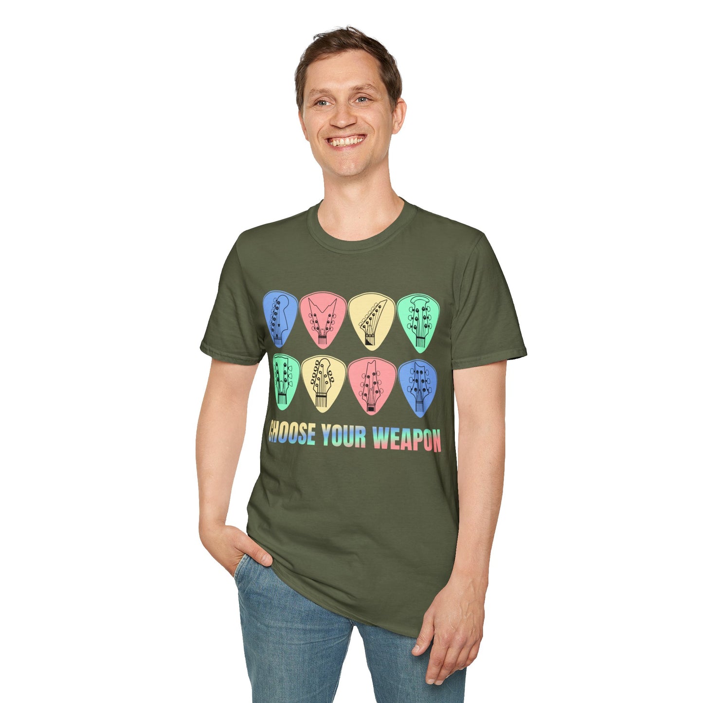 Guitar Plectrum T-Shirt - Choose Your Weapon