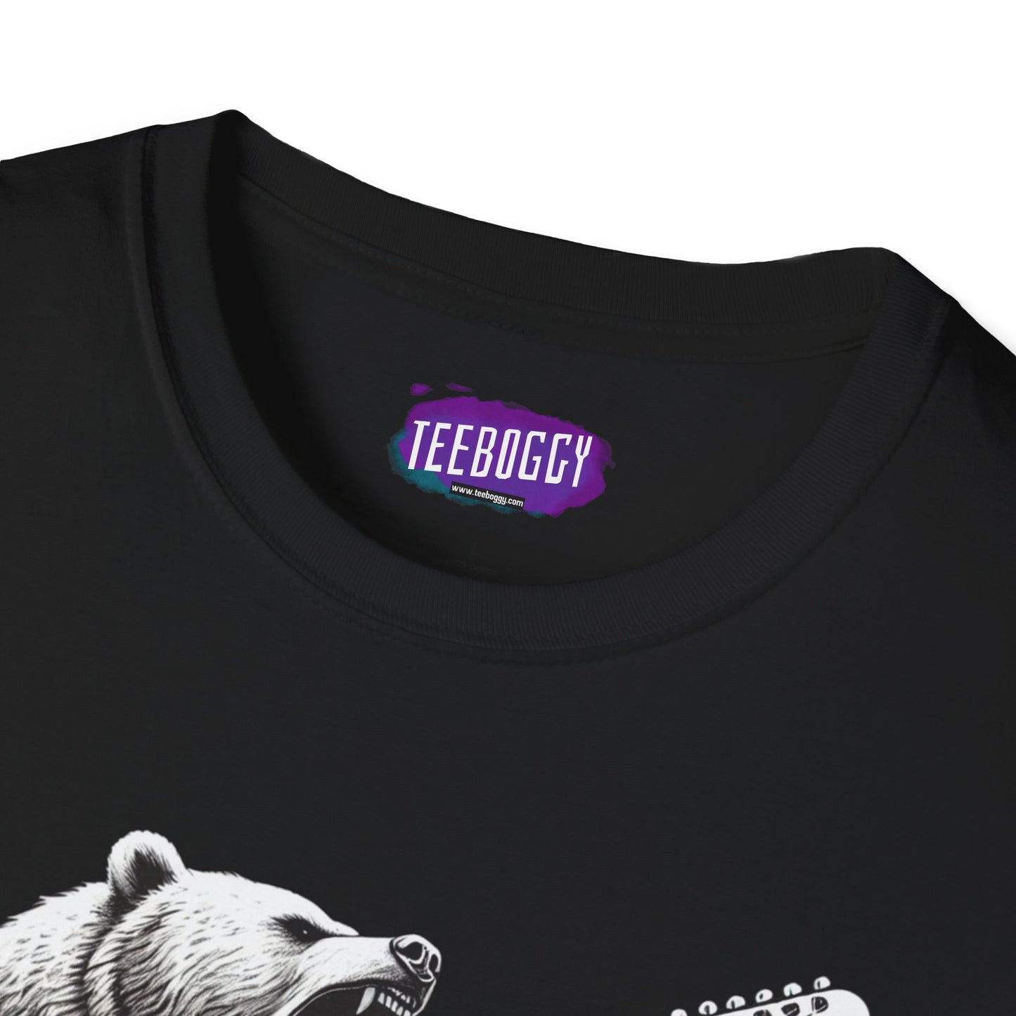 Graphic Tee Unleash the Inner Beast Grizzly Bear Rock Guitar T-Shirt
