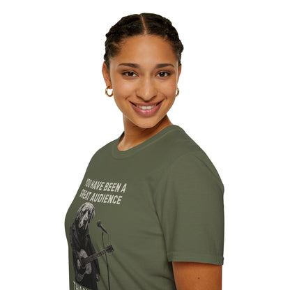 Dog Musician T-Shirt — "You Have Been a Great Audience, Thank You!"