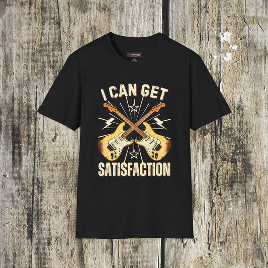 I Can Get Satisfaction T-Shirt — Stratocaster Guitar Rock Tee