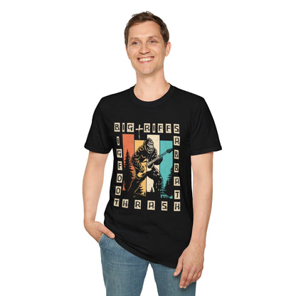 Bigfoot Guitar Graphic T-Shirt — Heavy Metal Wilderness Band Tee