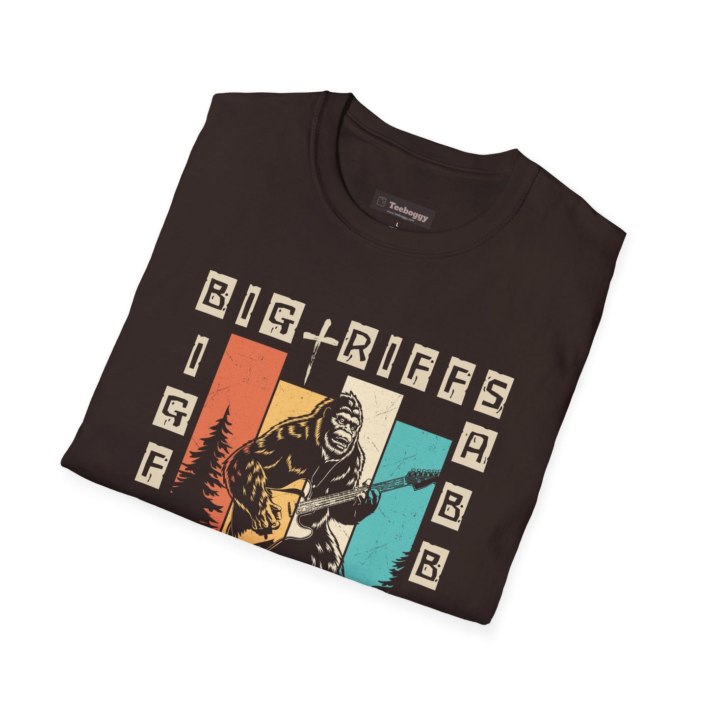 Bigfoot Guitar Graphic T-Shirt — Heavy Metal Wilderness Band Tee
