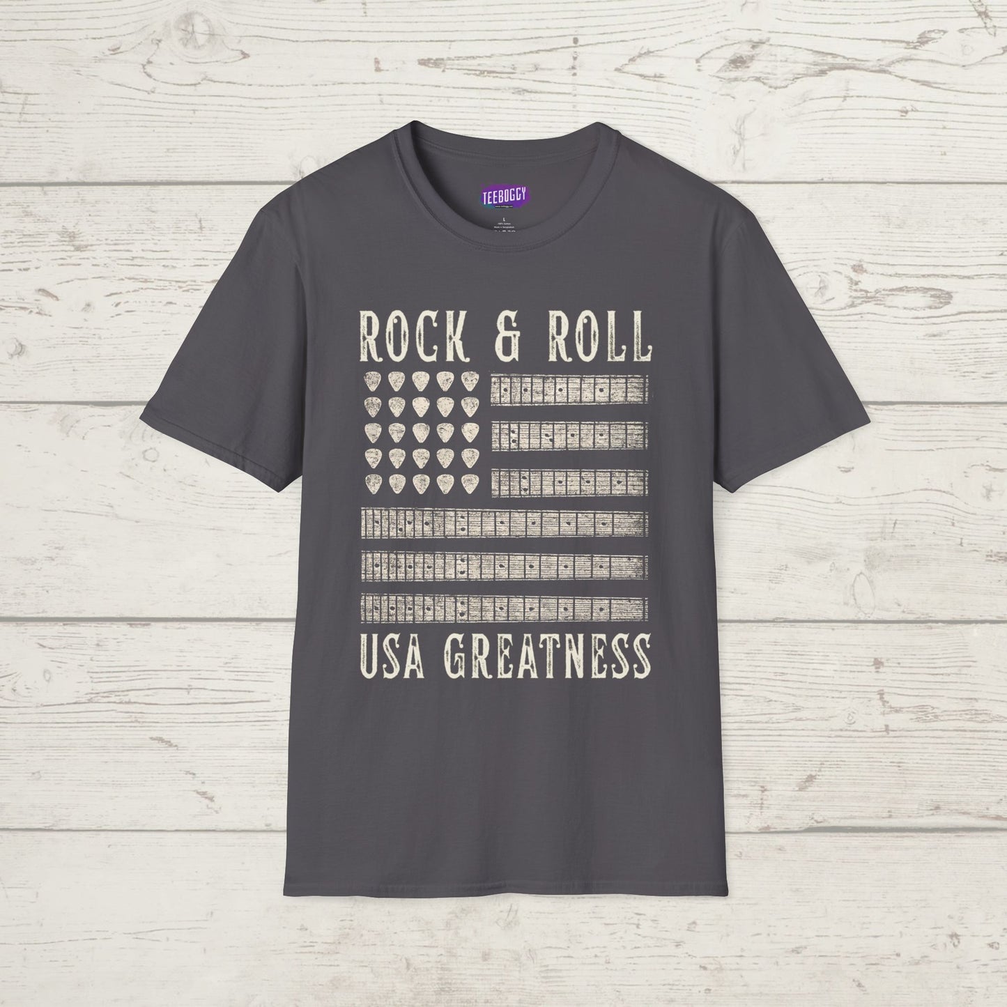 Patriotic Guitar T-Shirt - Rock & Roll, USA Greatness