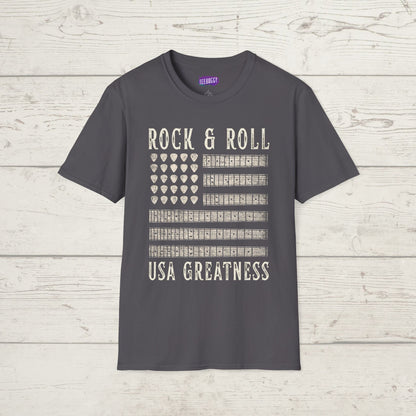 Patriotic Guitar T-Shirt - Rock & Roll, USA Greatness