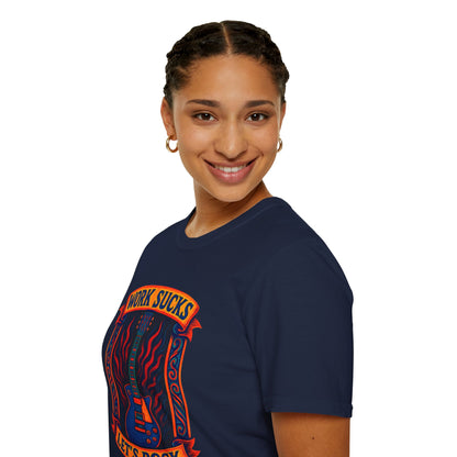 Work Sucks, Let’s Rock T-Shirt — Rock Guitar Graphic Tee