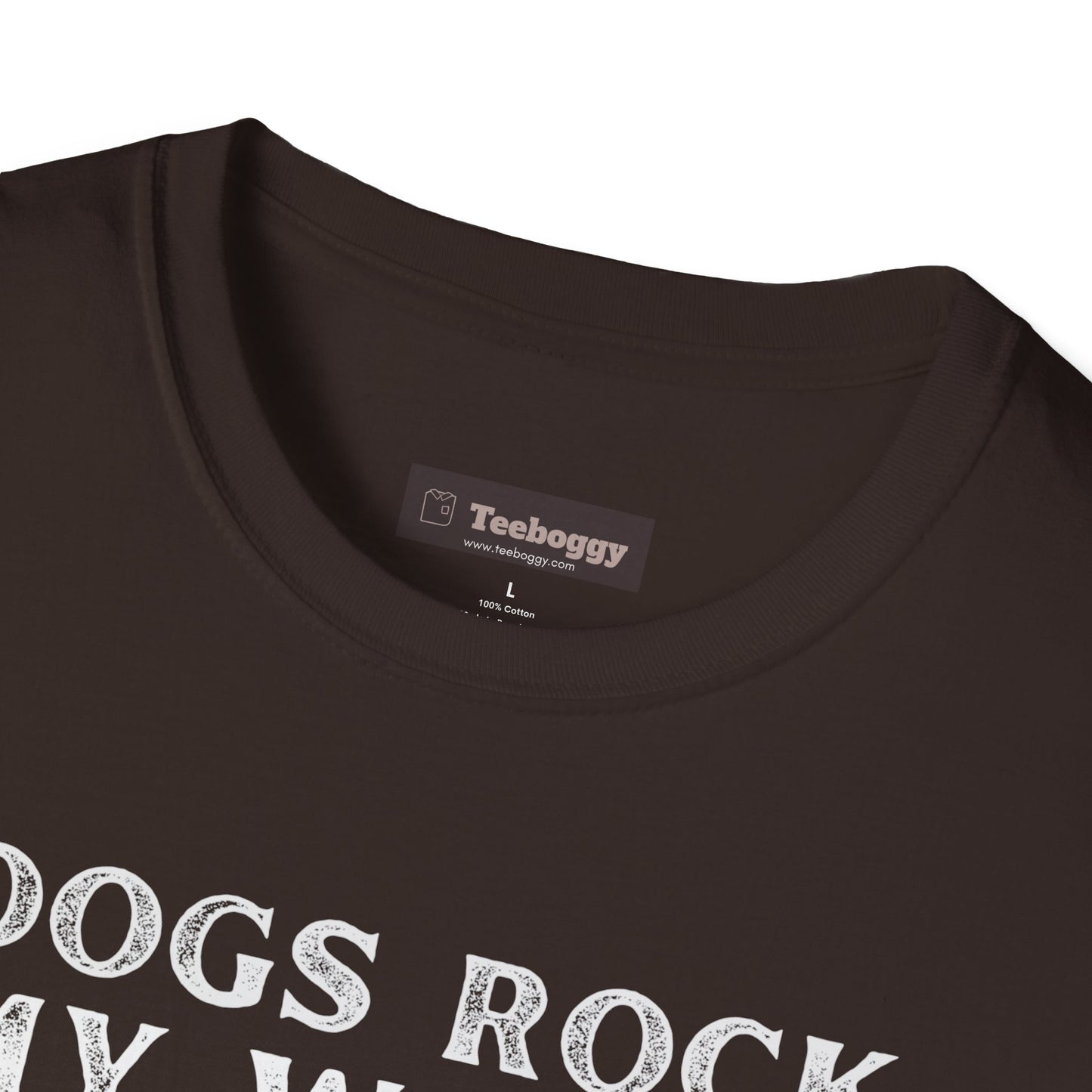 Dogs Rock My World, T-Shirt — Rock & Roll Dog Graphic Tee