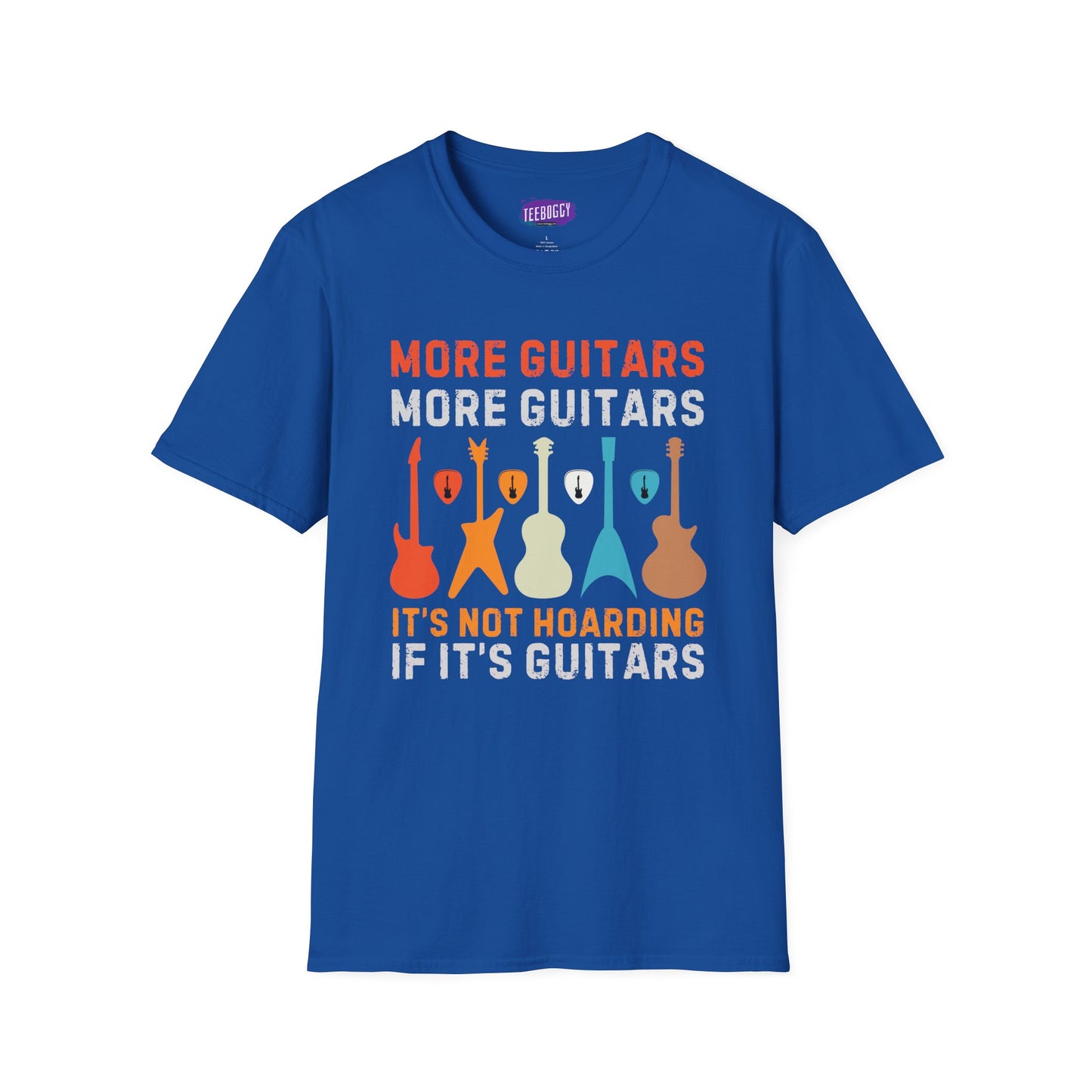 Guitar Quote T-Shirt, More Guitars More Guitars