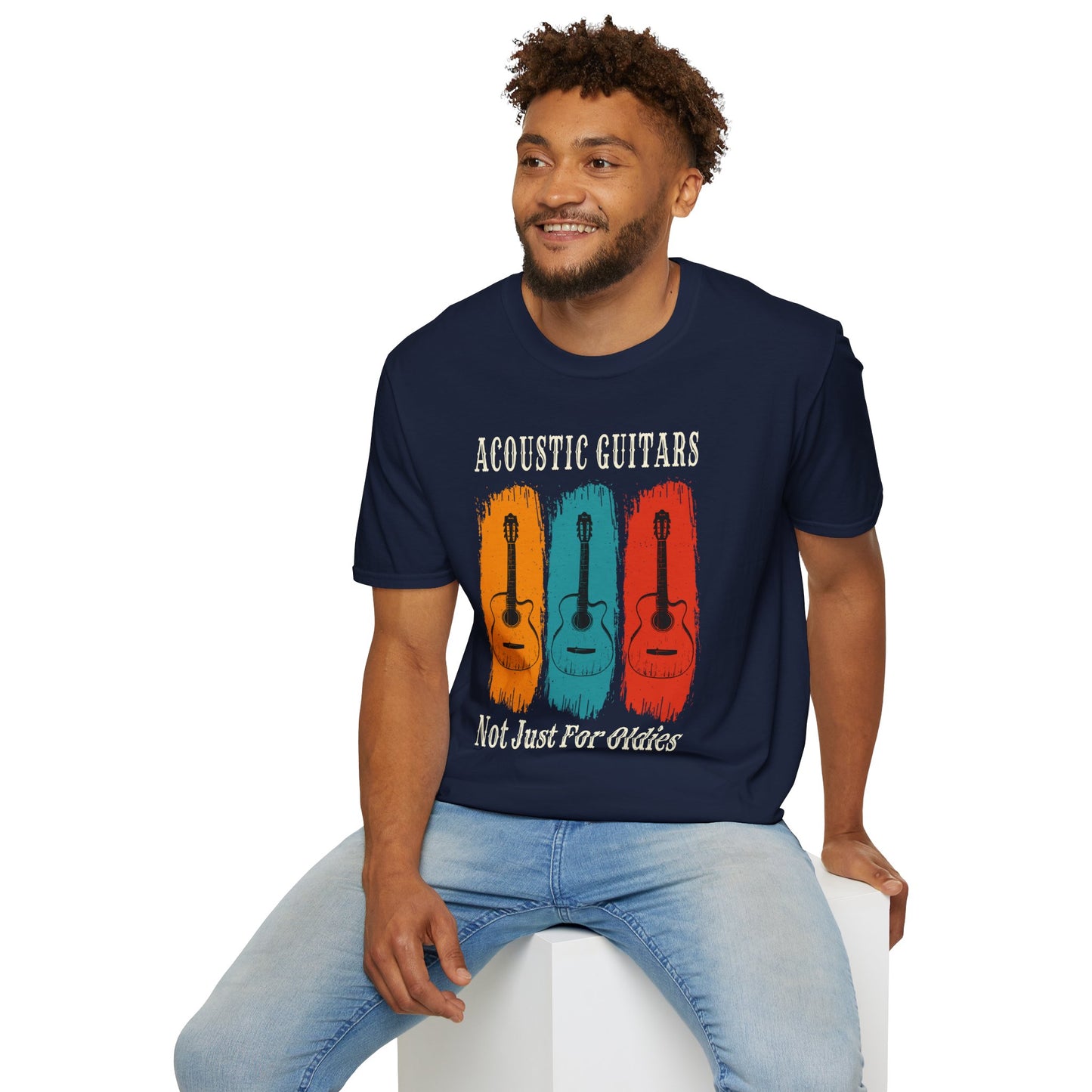Funny Acoustic Guitars T-Shirt - Not Just For Oldies