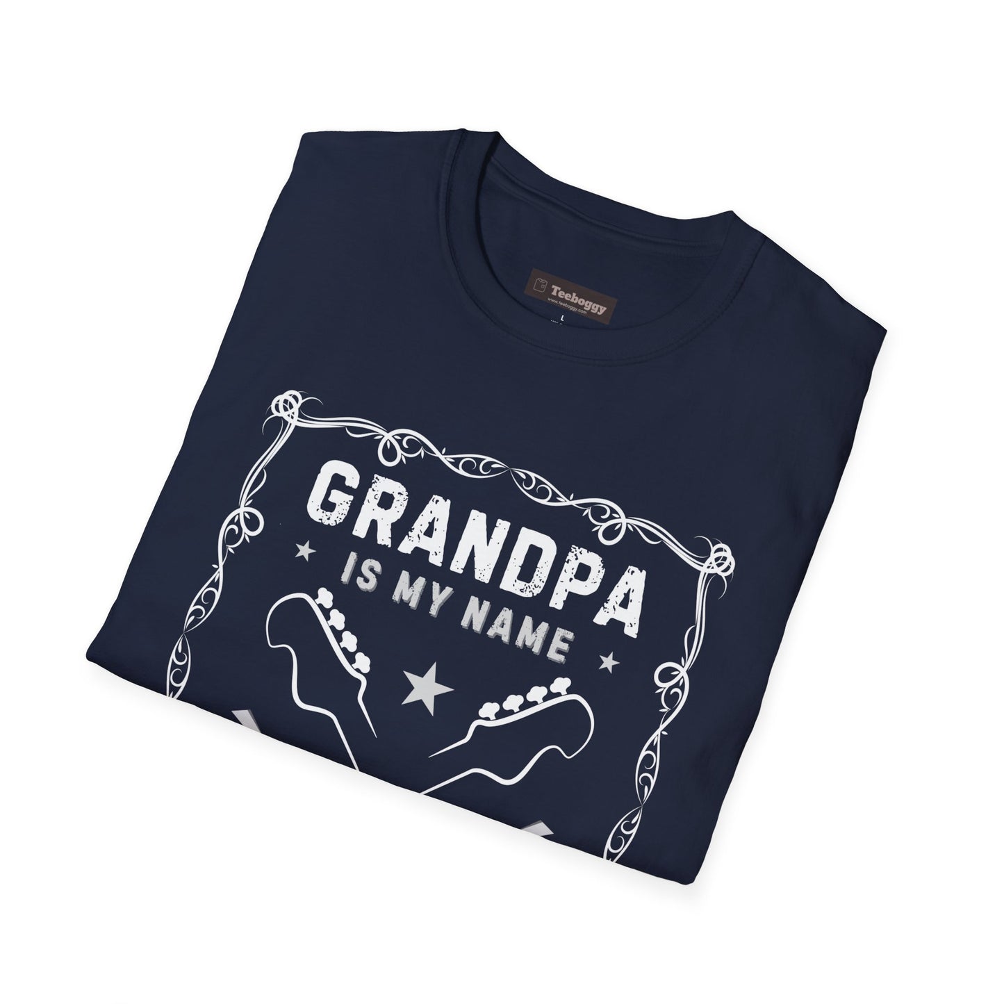 Grandpa Is My Name, Bass Guitar Is My Game T-Shirt — Bassist Grandpa Tee