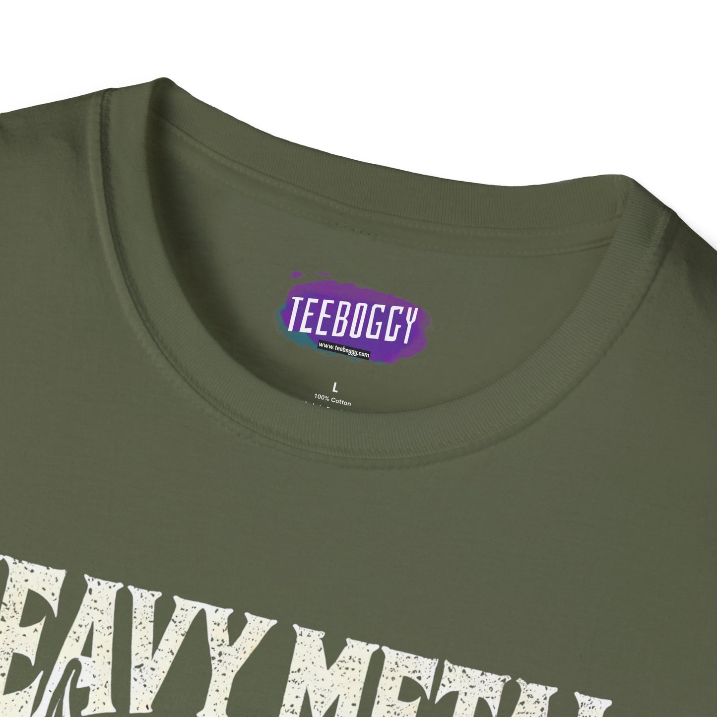 Heavy Metal T-Shirt with Devil's Horns & Thunder Bolt Design