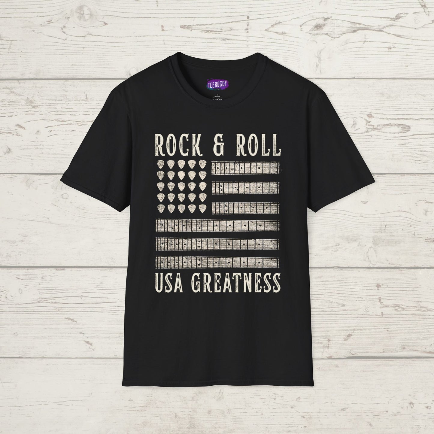 Patriotic Guitar T-Shirt - Rock & Roll, USA Greatness