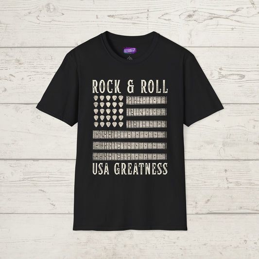 Patriotic Guitar T-Shirt - Rock & Roll, USA Greatness