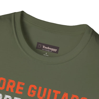 More Guitars, More Guitars T-Shirt — "It's Not Hoarding If It's Guitars" Guitar Shapes Tee