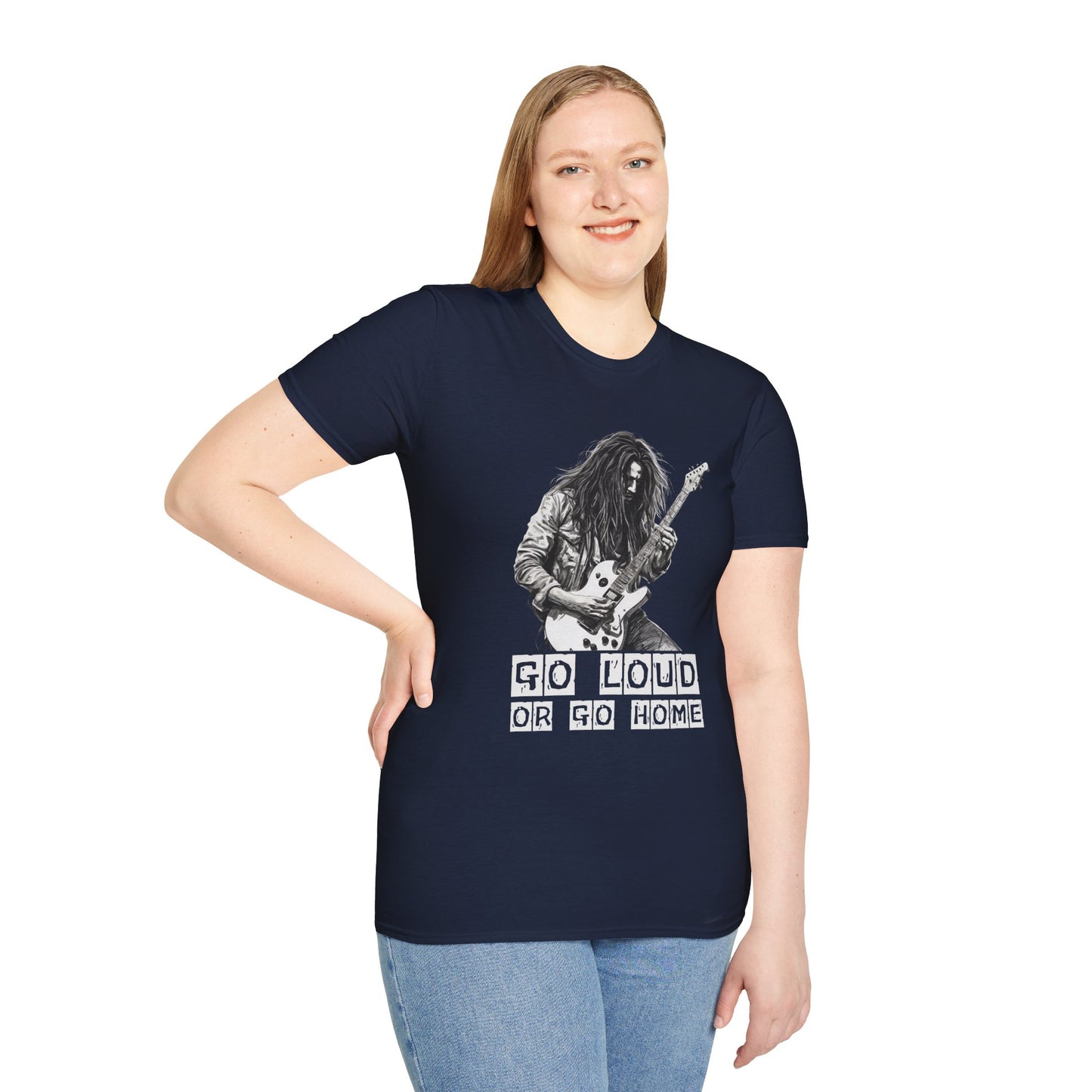 Rock Guitar T-Shirt — "Go Louid or Go Home" Graphic Tee