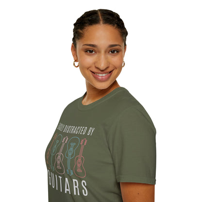 Easily Distracted By Guitars T-Shirt — Guitar Design for Guitar Lovers