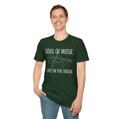 Violin T-Shirt - Soul of Music, Lives in the Violin