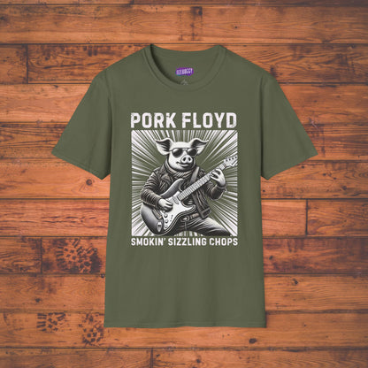 Graphic Tee - Pork Floyd Rock Stratocaster Guitar T-Shirt