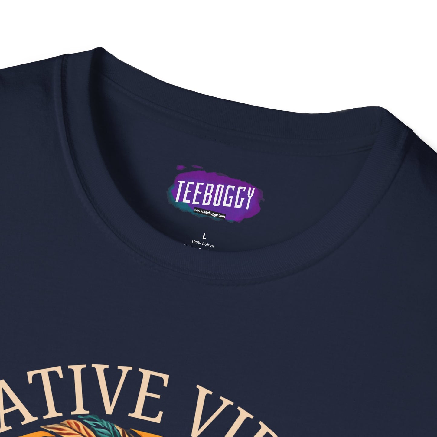 Native Vibes Softstyle T-Shirt with Elder Native American Playing Guitar