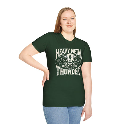 Heavy Metal T-Shirt with Devil's Horns & Thunder Bolt Design