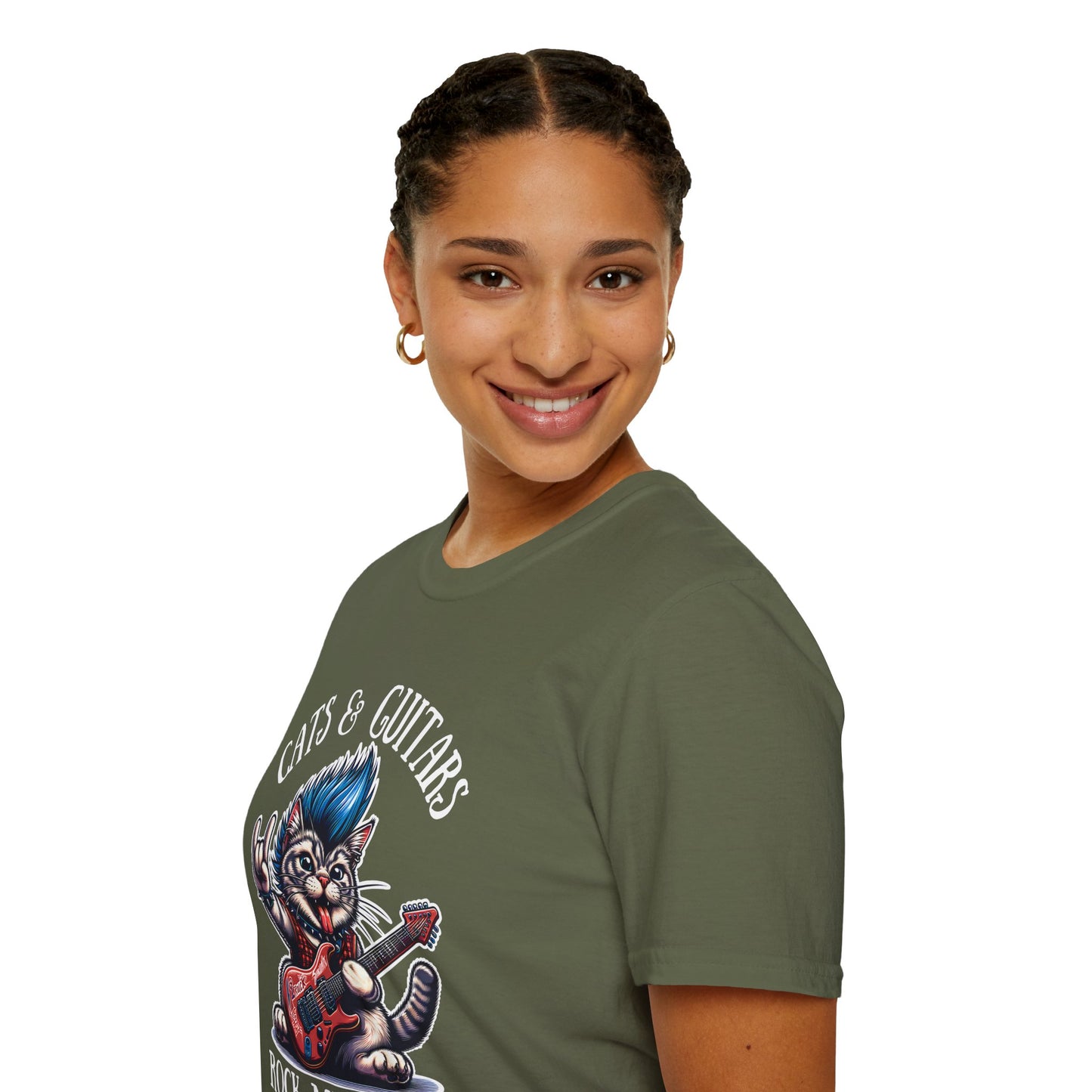 Cats & Guitars Rock My World, T-Shirt