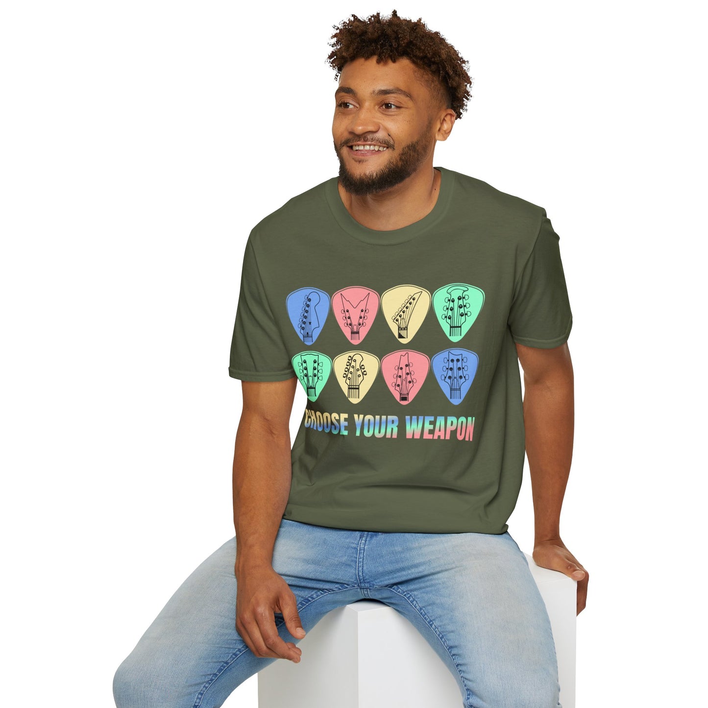 Guitar Plectrum T-Shirt - Choose Your Weapon