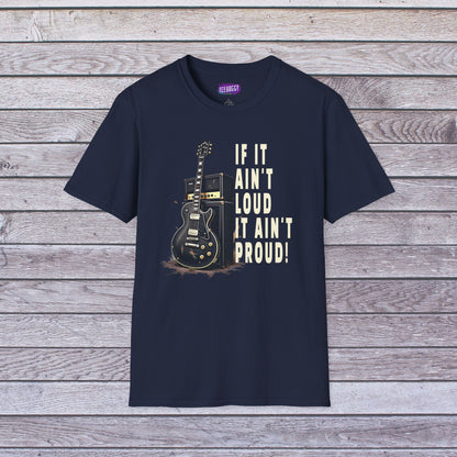 Guitar Amp Image and Slogan Unisex Softstyle T-Shirt