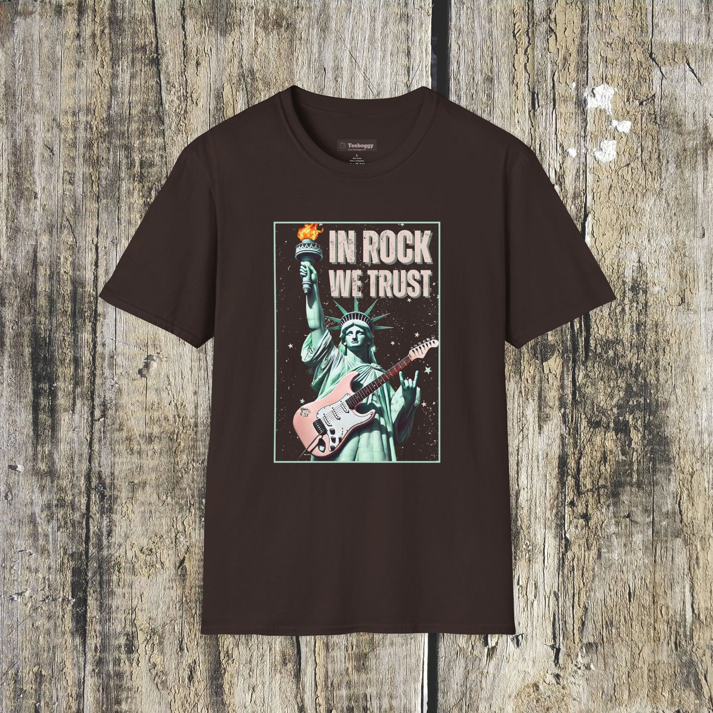 In Rock We Trust - Statue of Liberty T-Shirt