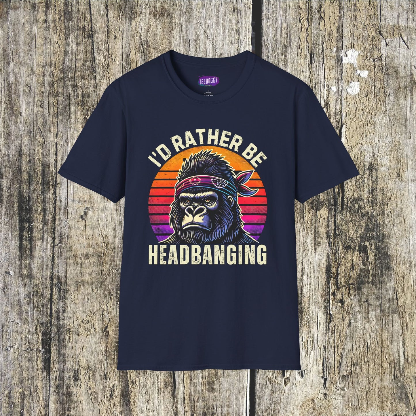 Graphic T-Shirt for Music Lovers - I'd Rather Be Headbanging