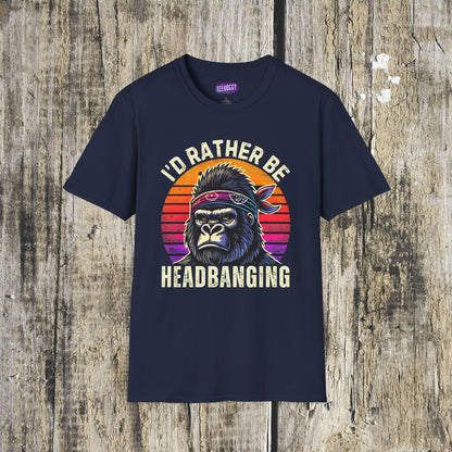 Graphic T-Shirt for Music Lovers - I'd Rather Be Headbanging