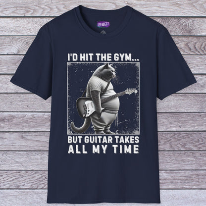 Funny Fat Cat Guitar Unisex T-Shirt