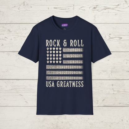 Patriotic Guitar T-Shirt - Rock & Roll, USA Greatness