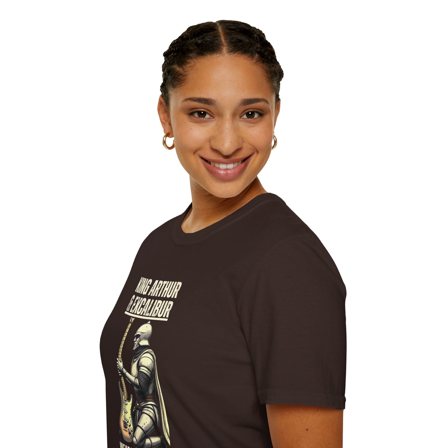 King Arthur Guitar Tee — Excalibur Rock T-Shirt