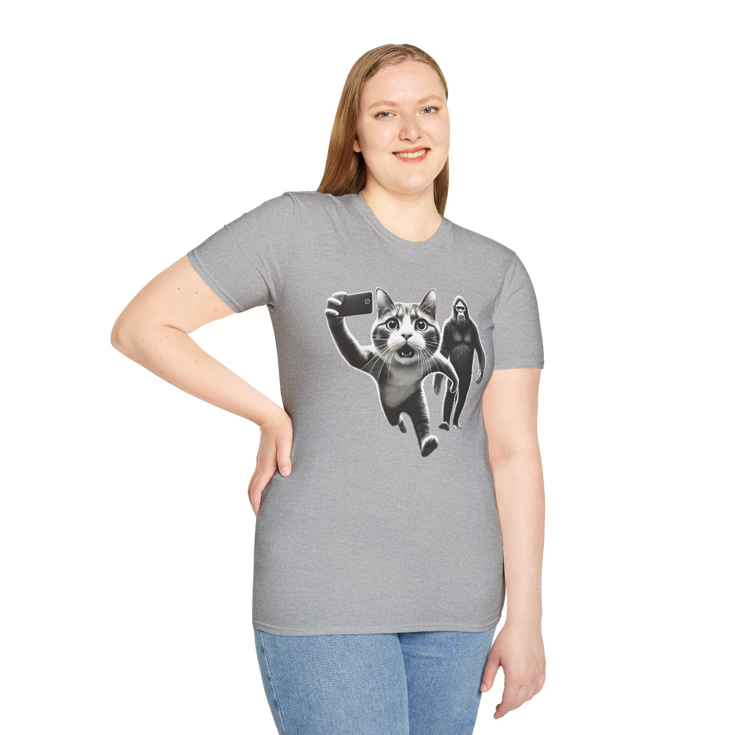 Cat Sasquatch Selfie T-Shirt