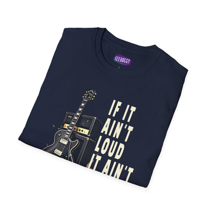 Guitar Amp Image and Slogan Unisex Softstyle T-Shirt