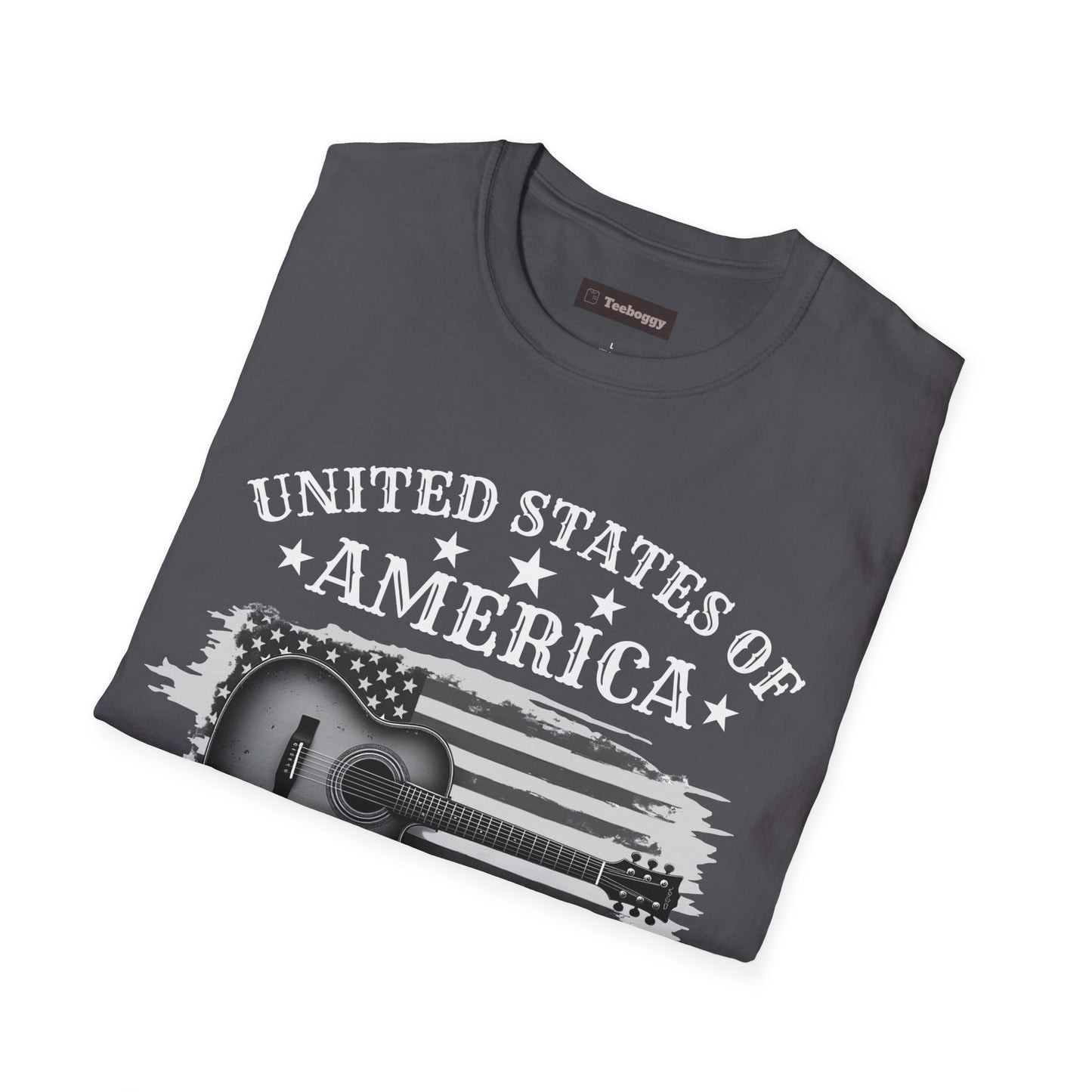 Graphic Tee USA Rock and Roll Acoustic Guitar T-Shirt