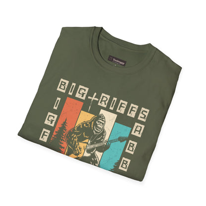 Bigfoot Guitar Graphic T-Shirt — Heavy Metal Wilderness Band Tee