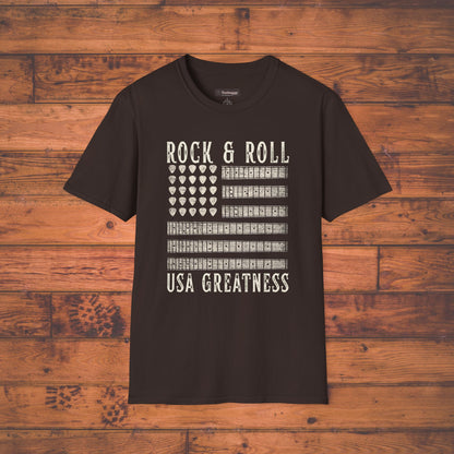 Rock & Roll USA Greatness T-Shirt — USA Flag Design