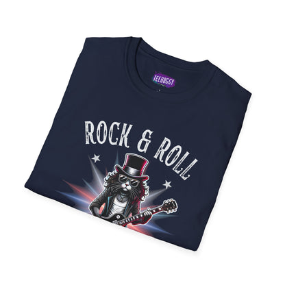 Rocker Cat T-Shirt, Rock & Roll, Soothes My Soul Design