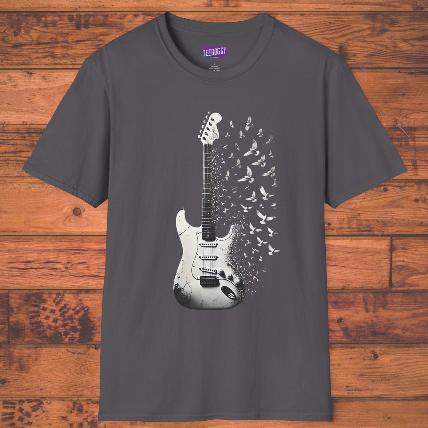 Rock Guitar Birds T-Shirt