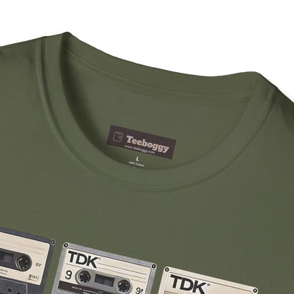 Cassette Tape Nostalgia T-Shirt — Vintage Audio Mix Design
