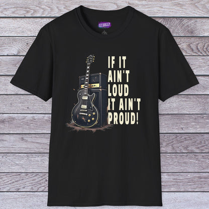 Guitar Amp Image and Slogan Unisex Softstyle T-Shirt