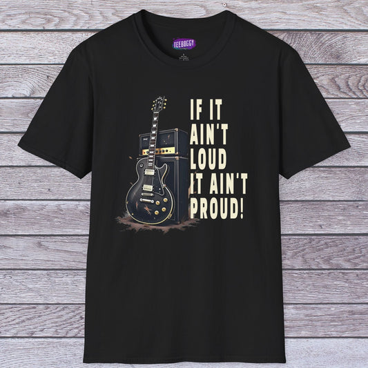 Guitar Amp Image and Slogan Unisex Softstyle T-Shirt