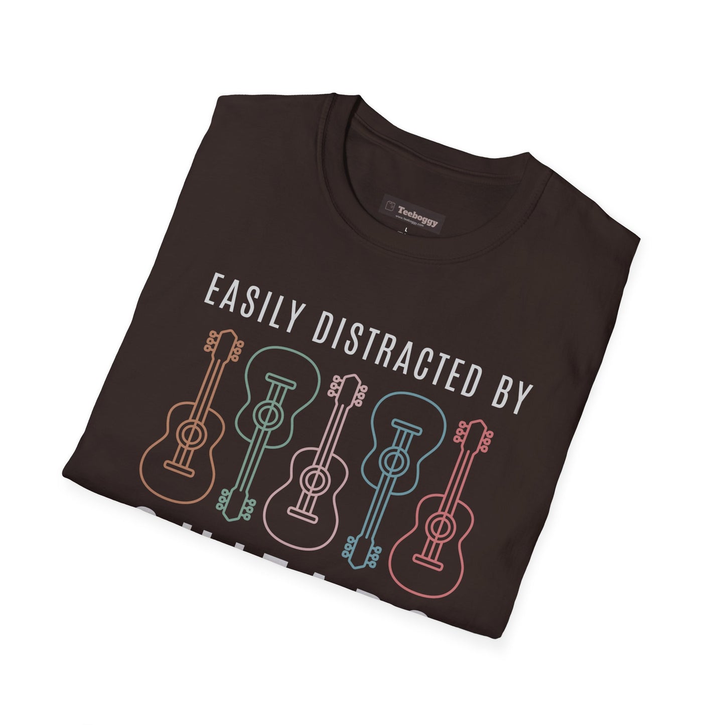 Easily Distracted By Guitars T-Shirt — Guitar Design for Guitar Lovers