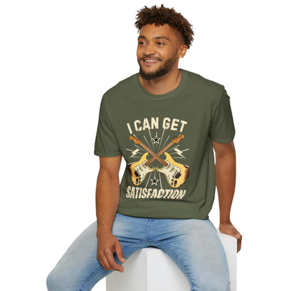 I Can Get Satisfaction T-Shirt — Stratocaster Guitar Rock Tee