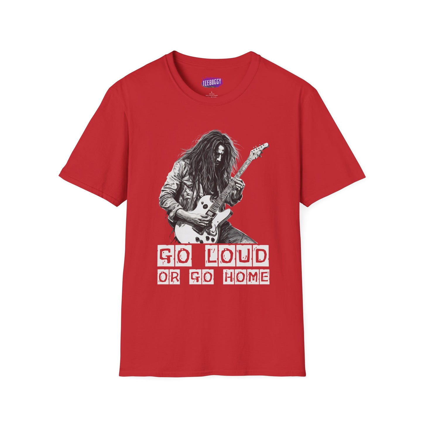 Guitarist Shredding Unisex T-Shirt - 'Go Loud or Go Home'