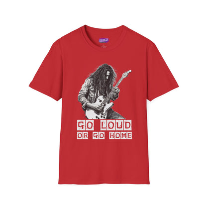 Guitarist Shredding Unisex T-Shirt - 'Go Loud or Go Home'