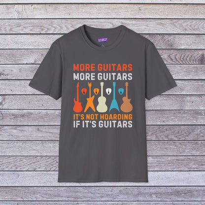 Guitar Quote T-Shirt, More Guitars More Guitars