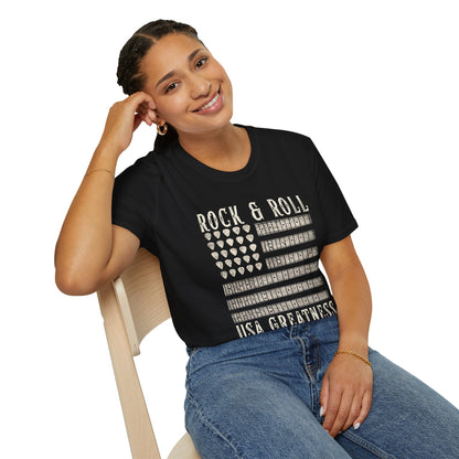 Rock & Roll USA Greatness T-Shirt — USA Flag Design